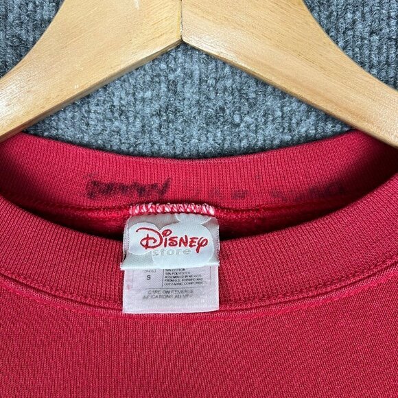 VINTAGE 90's Disney Pooh Bear Red Crewneck Women's Sweatshirt Size S - Picture 4 of 10